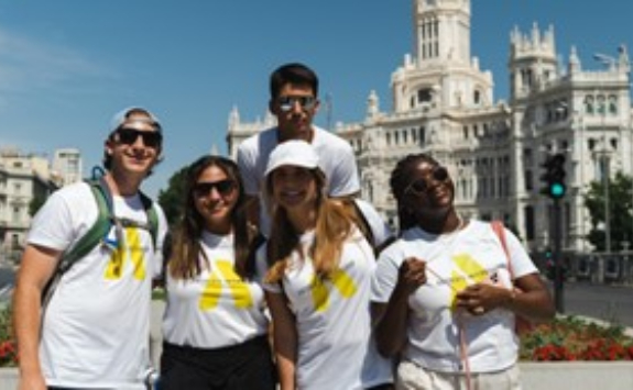A group of interns doing some sightseeing